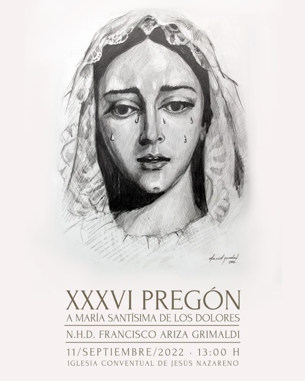 Cartel del XXXVI Pregón a la Virgen de los Dolores Nazarena de Chiclana