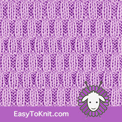 Knit Purl 25: Elongated Rib Check | Easy to knit #knittingstitches #knitpurl