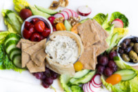 Vegetable salad on a white plate