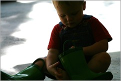 Wearing Mamas Overalls 047