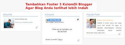 footer 3 kolom di blogger