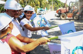 Laura Fernández pone en marcha segunda etapa de la obra de introducción de drenaje en el Casco Antiguo