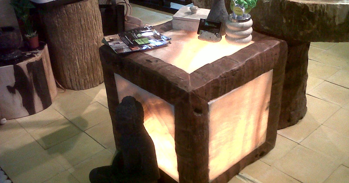  meja  lampu Glugu  Wood Art