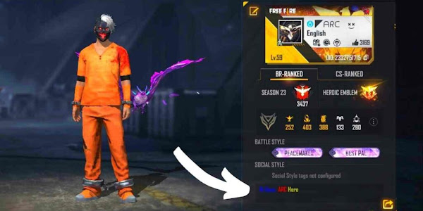 Free Fire Bio Style Code, Free Fire Bio for Instagram and Bio Colour Code