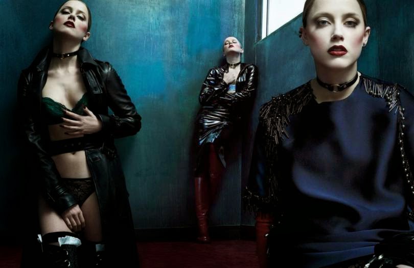 Amber Heard sexy lingerie W Magazine photoshoot