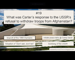 The correct answer is: boycott of the 1980 Olympics.