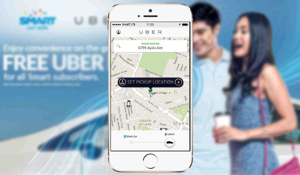Smart Subscribers will get 2 FREE UBER RIDES within Metro Manila!