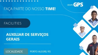 Vaga para Auxiliar Serviços Gerais em Porto Alegre