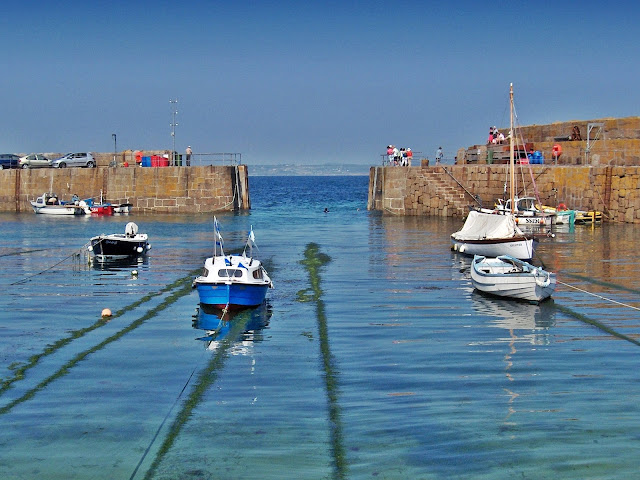 Harbour and boats at Mousehole, Cornwall