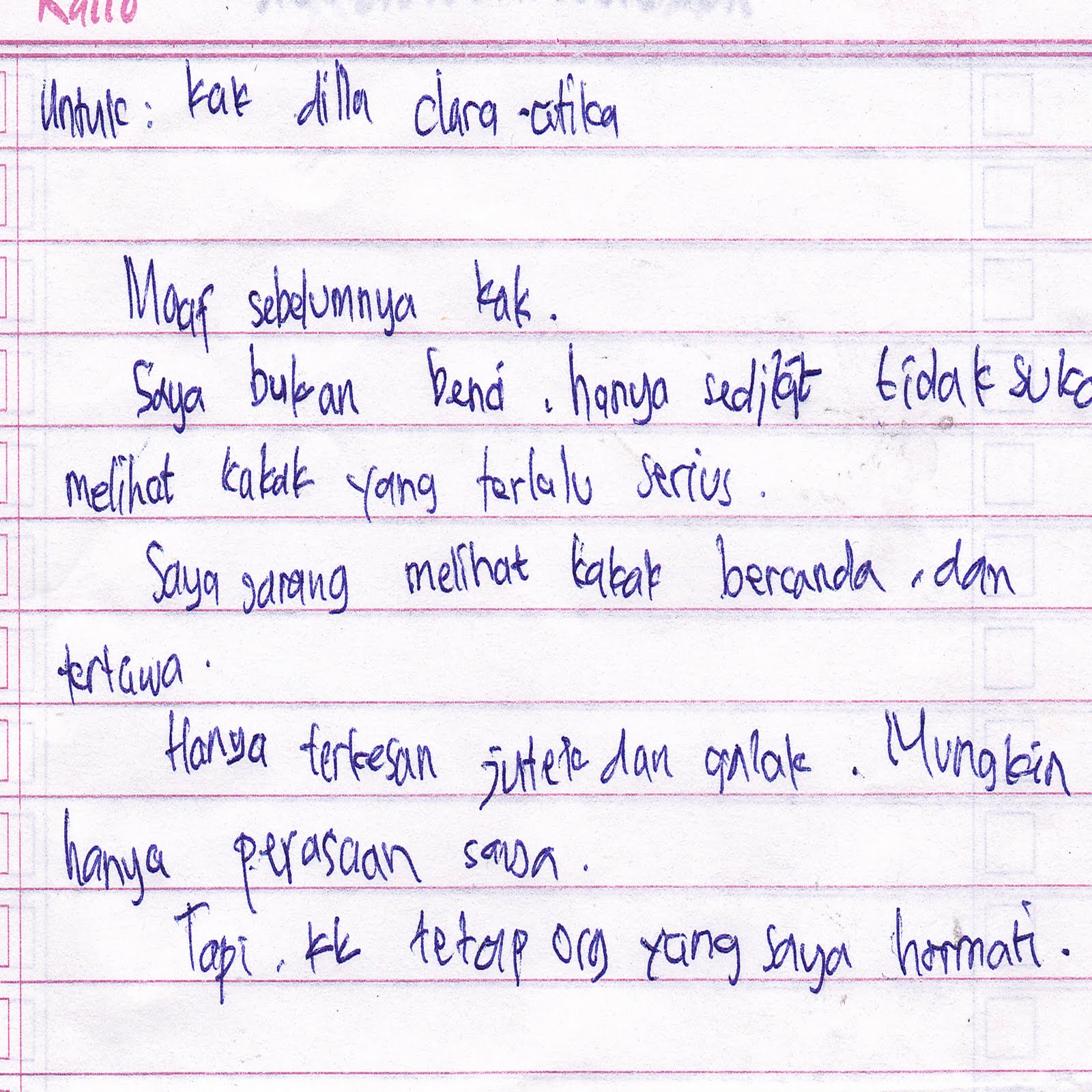 Contoh Surat Cinta Untuk Kakak Pembina Mos Kumpulan Surat Penting