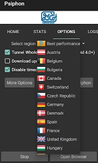Psiphon 3 proxy servers