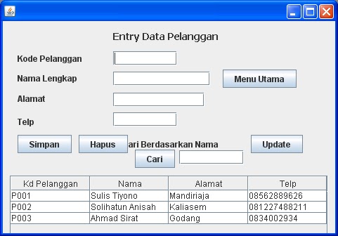 Contoh sistem penjualan menggunakan java Netbeans