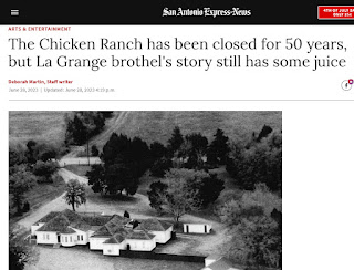 Screenshot of San Antonio Express-News feature story on the Chicken Ranch brothel