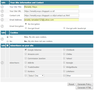 Cara Membuat Halaman Privacy Policy Di Blog