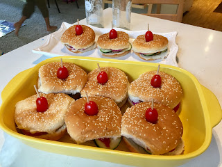 burger with baked patties