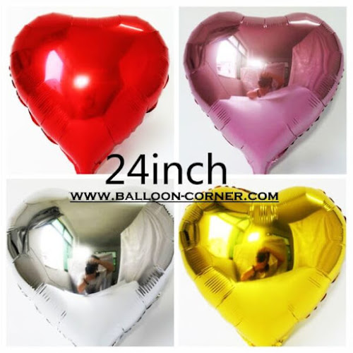 Balon Foil Hati / Foil Love Ukuran 24 Inch