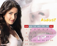 Katrina Kaif 2010 August Calendar