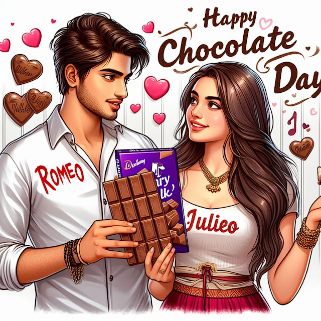 22 years old Couple are celebrating chocolate day