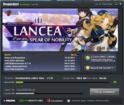 Cara Download, Update Dan Install Manual Patch Game Dragon Nest Terbaru