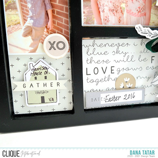 Easter Journaling Spot Decorated with Flower Die-Cut Ephemera in a Shadow Box