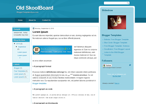 Old SkoolBoard Blogger Template