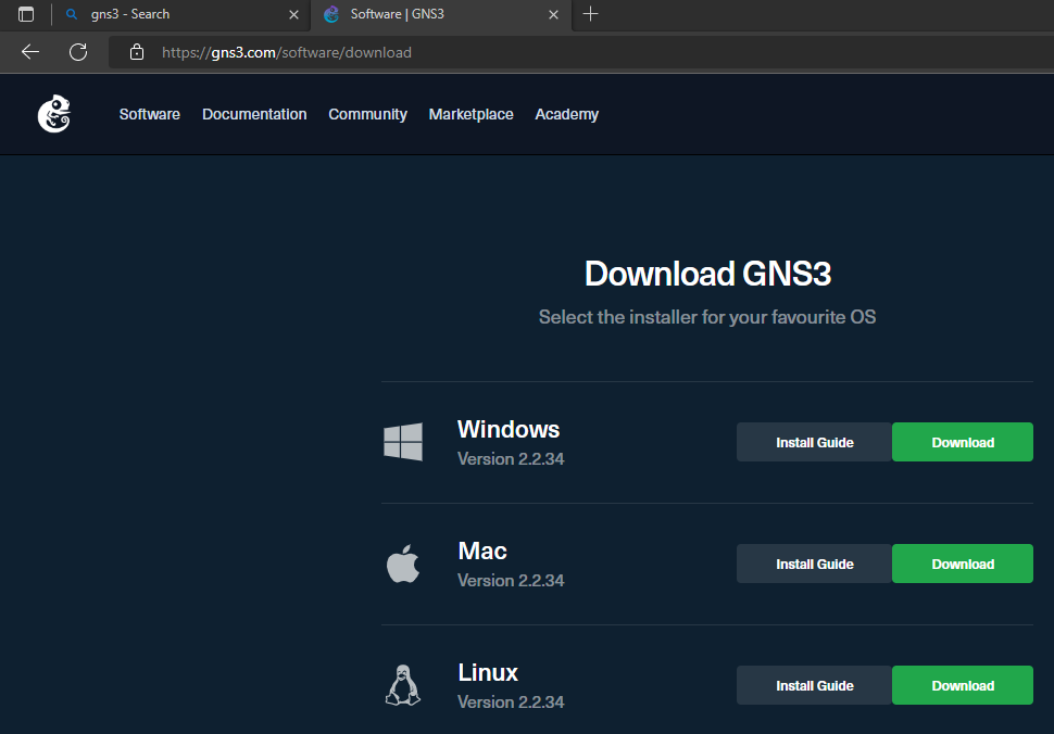 Website resmi GNS3