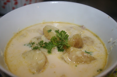 Recipe for chicken cauliflower and two cheese soup