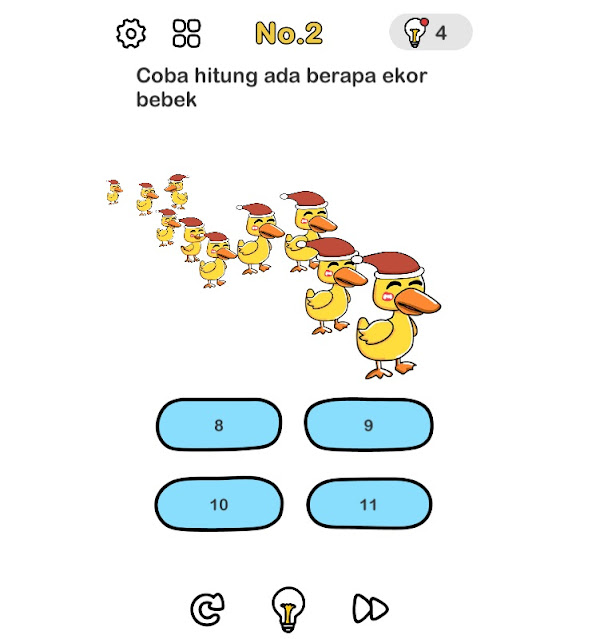 Jawaban Brain Out : Coba hitung ada berapa ekor bebek!