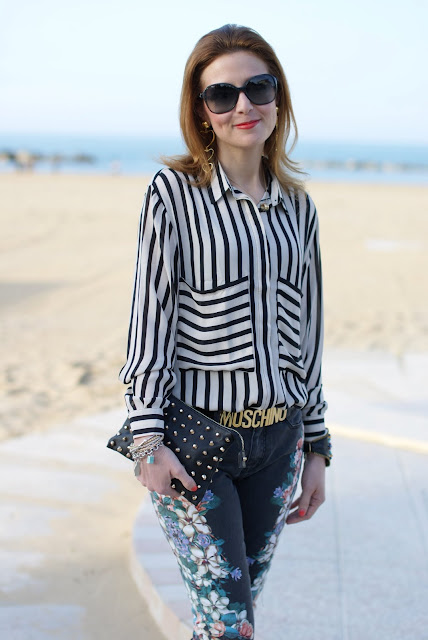 Fun with stripes, Romwe shirt, Fashion and Cookies