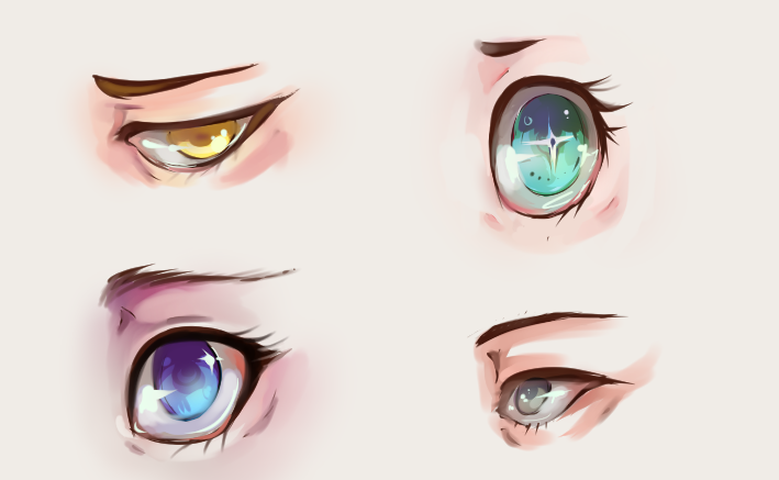 How To Draw  and Color Eyes  Anime  or Semi Realistic  Draw  