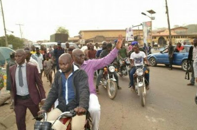 Again, Governor Fayose Spotted Riding Okada In Ekiti. (See Photos )