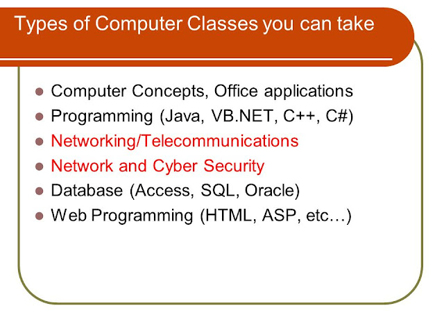 types of computer courses