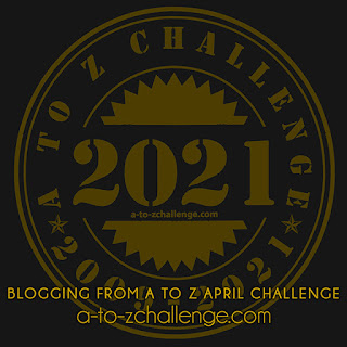 #atozchallenge 2021 badge