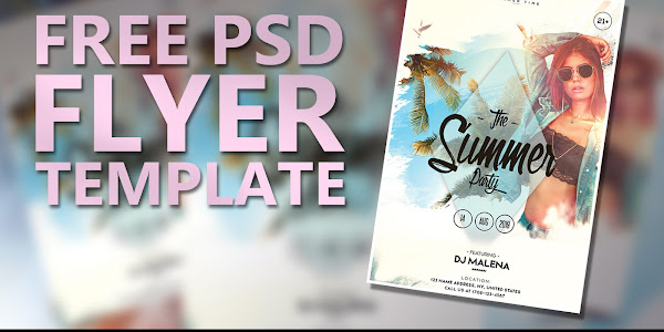 PSD Flyer Templates Design The Summer Party