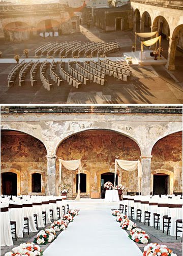 The wedding will be held at Castillo San Cristobal Spanish architecture and
