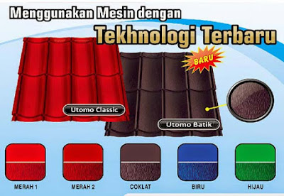 Harga Genteng Metal Utomo Roof Terbaru