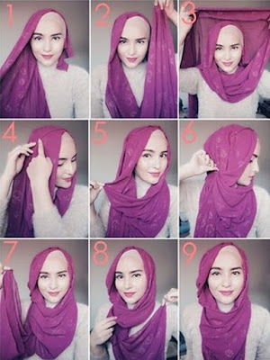 tutorial hijab pashmina