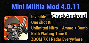 mini militia mod invisible