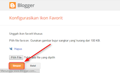 Cara mengganti favicon blogger.com