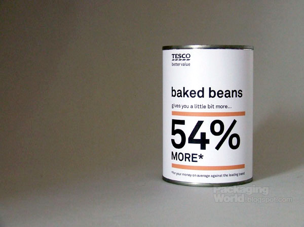 Tesco Baked Beans Packaging