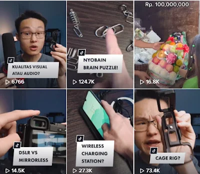 konten tiktok seputar videographer dan photographer