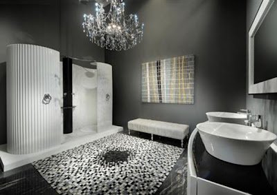 elegant dark decoration bathroom ideas