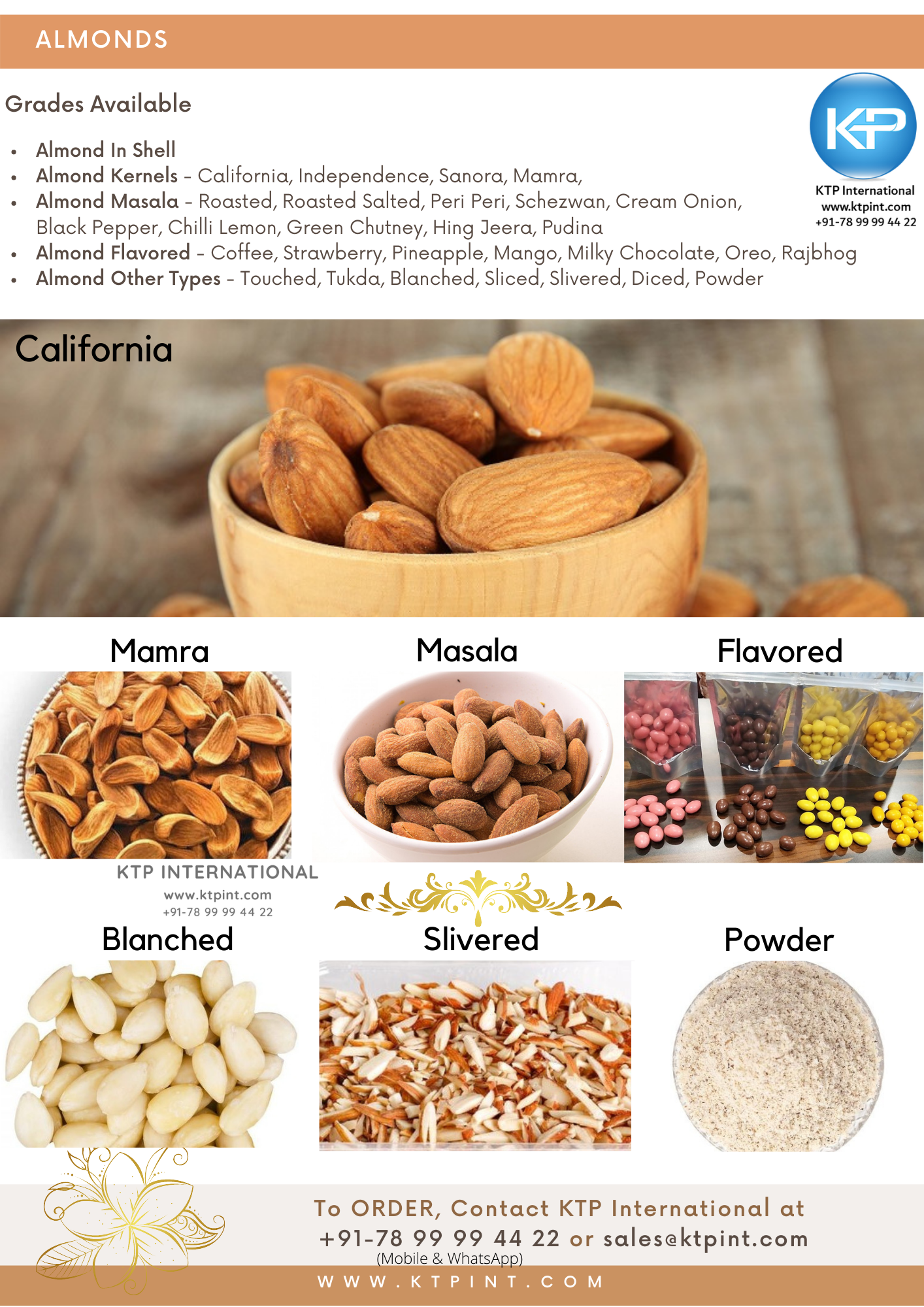 Buy, Purchase, California Almond, India, Bangalore, Gujarat, Masala, Flavor, Independence, Caramel, Sanora, Mamra