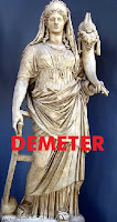 Demeter: diosa de la agricultura, la fertilidad y la tierra, protectora de los cultivos y las cosechas