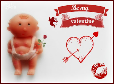 Lalkowe Walentynki-kartki/Valentines Day dolls card