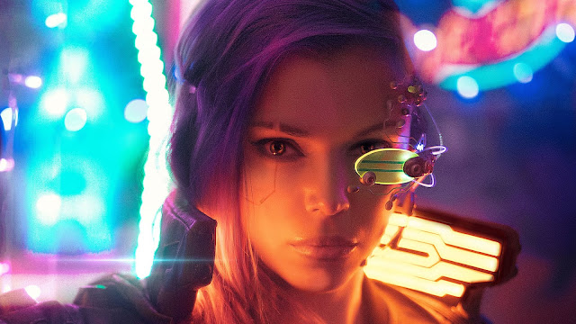 Cyberpunk Girl Cosplay Desktop Wallpaper