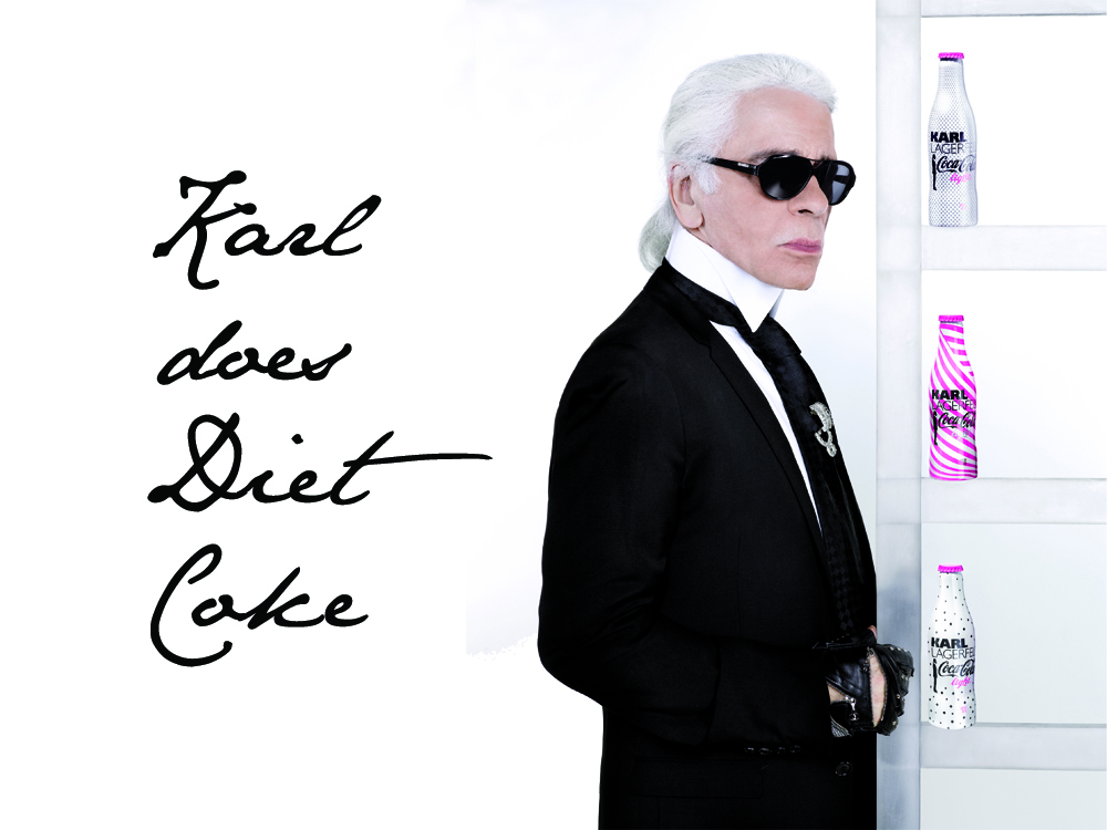 karl lagerfeld diet coke. Karl Lagerfeld/Diet Coke