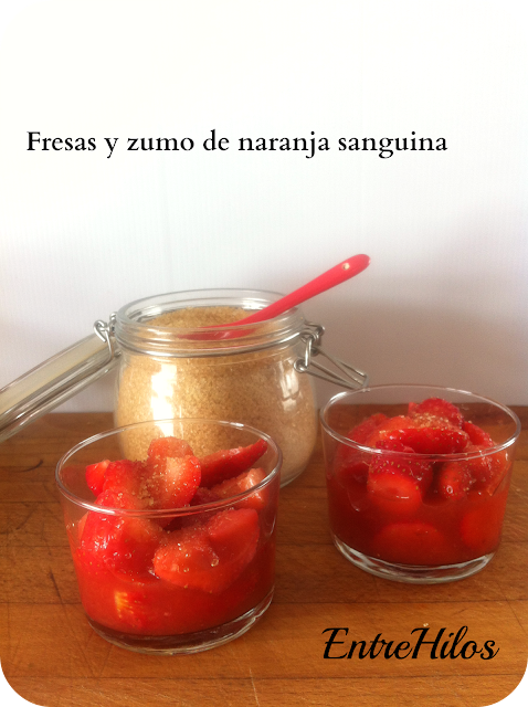 fresas y naranjas sanguinas