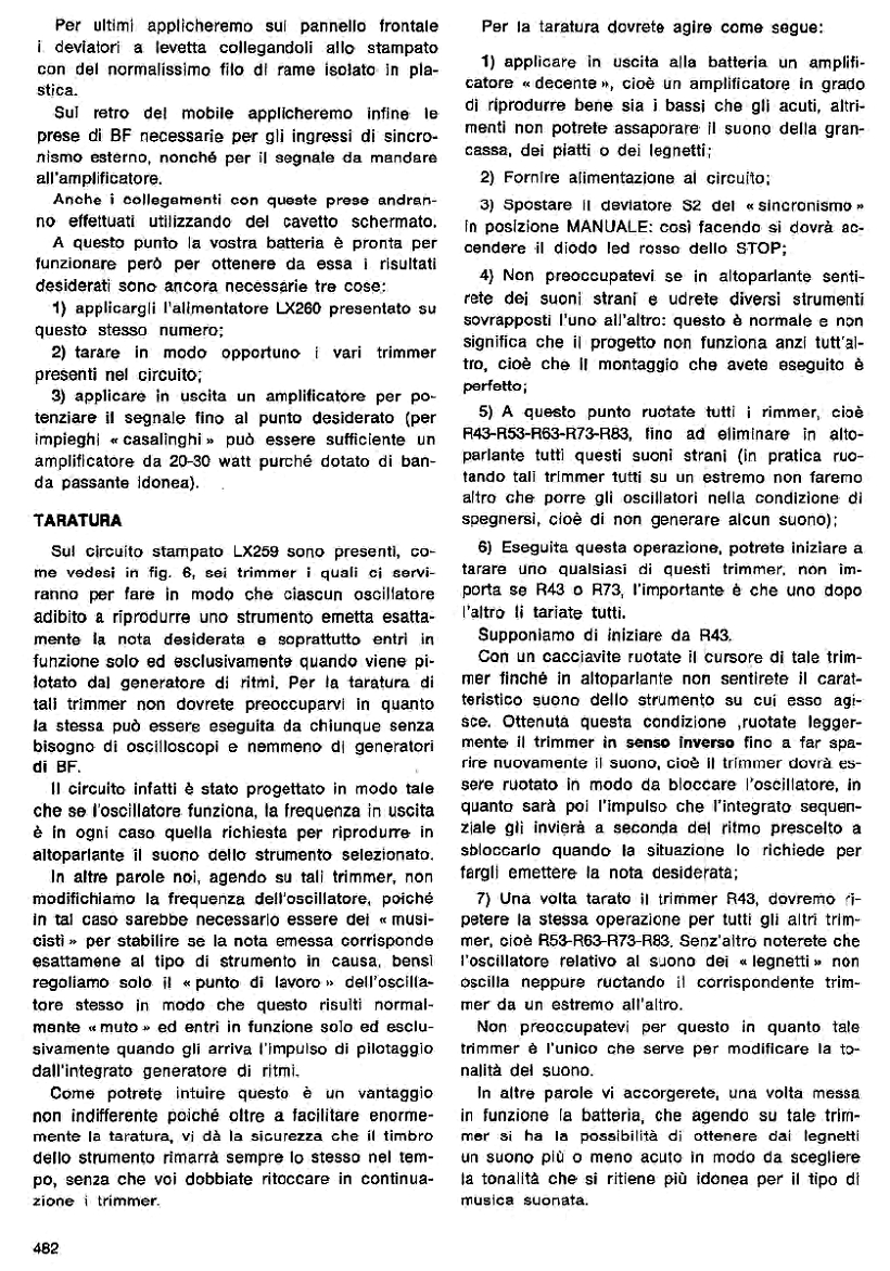 Nuova Elettronica Gerador de ritmo musical + FONTE n.54-55 1977