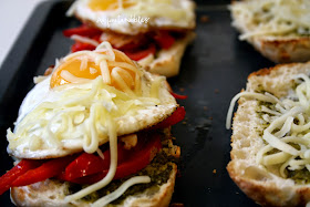 Finish these vegetarian and gluten free ciabattas off in the grill/broiler for a delicious crunch!